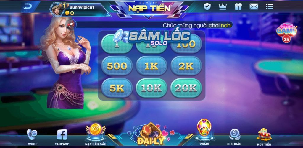 Luật tính điểm game bài Sâm online 