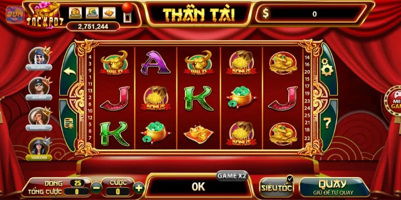 Giao diện tựa game mang lại may mắn cho người chơi