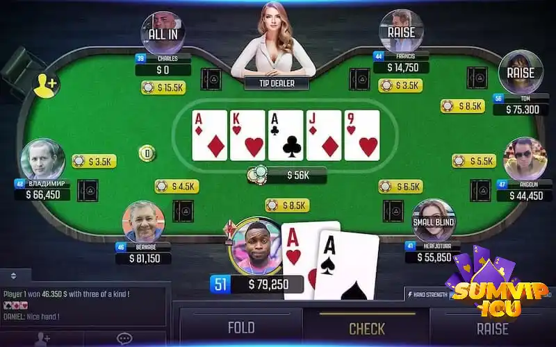 Các vòng chơi có trong bài Poker 